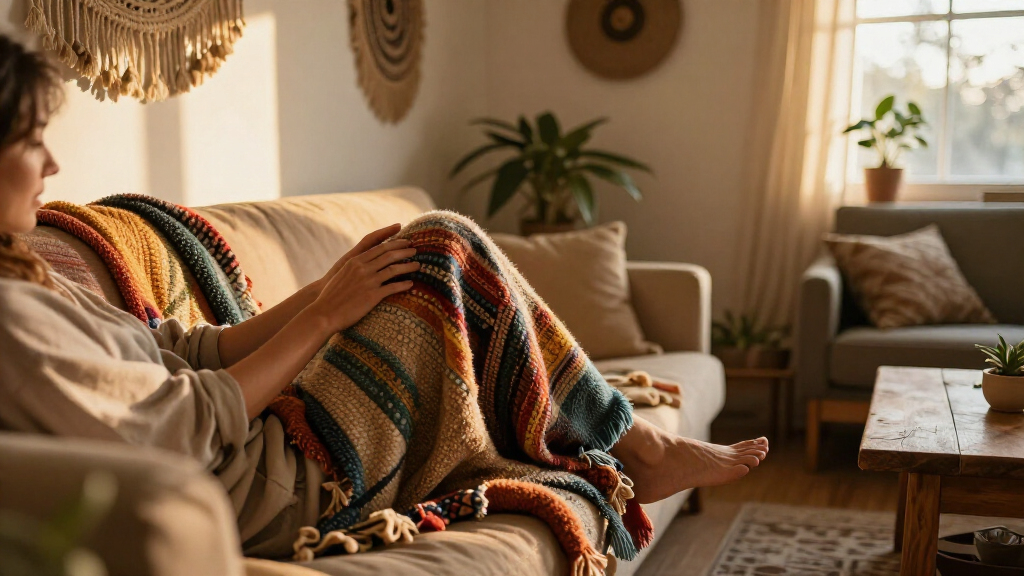 boho throw blankets