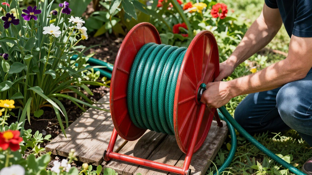 garden hose reel cart