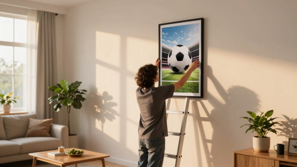 soccer-themed wall art