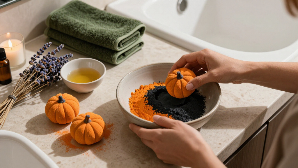 Halloween aromatherapy bath bombs