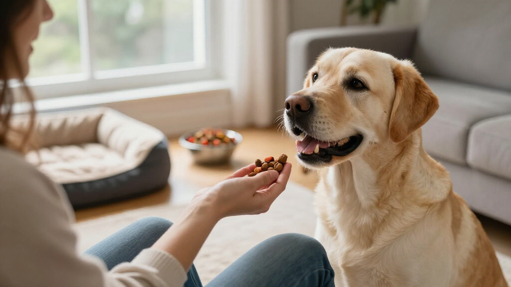 Hundesnacks und Hundefutter