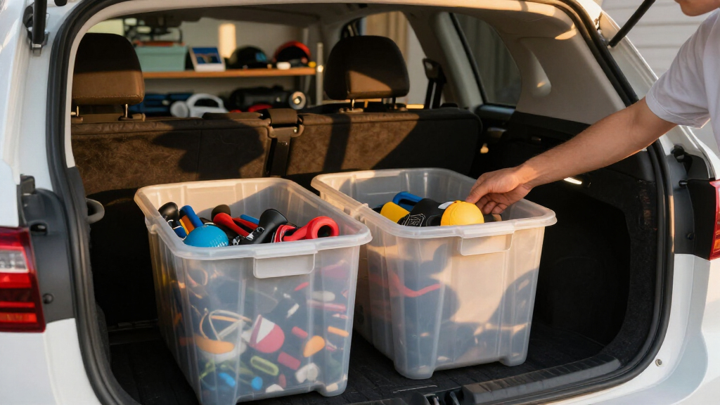 car organizer and storage bins