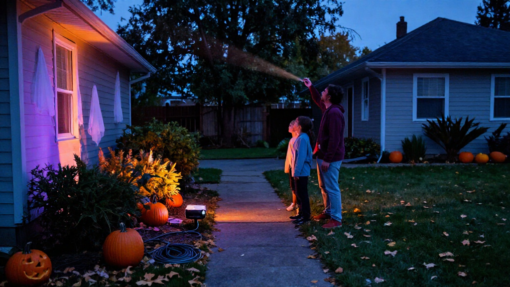 outdoor Halloween projector lights