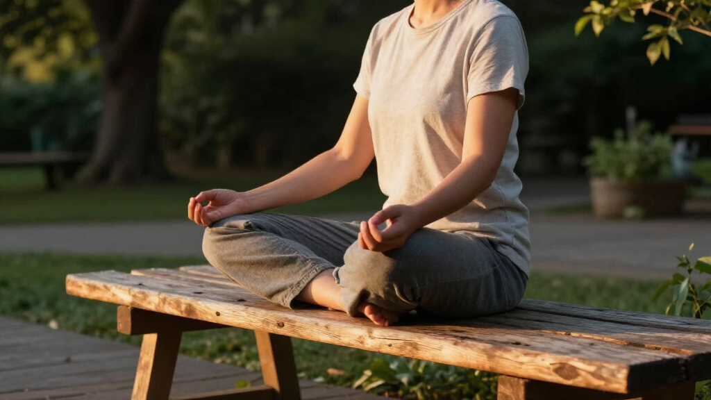 outdoor meditation bench
