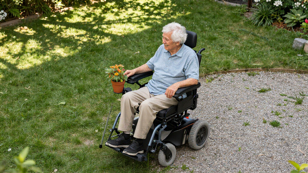 power wheelchair for grass and gravel