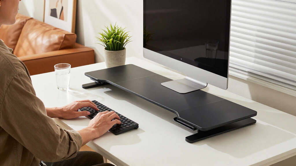 standing desks with cable management trays