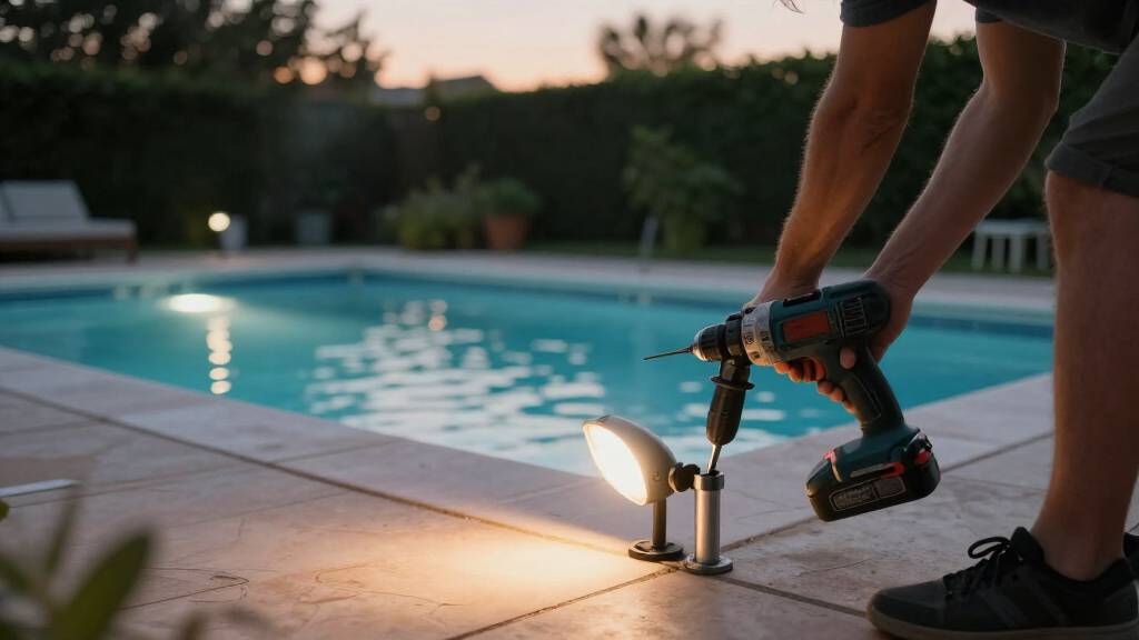 flood lights for pool area security