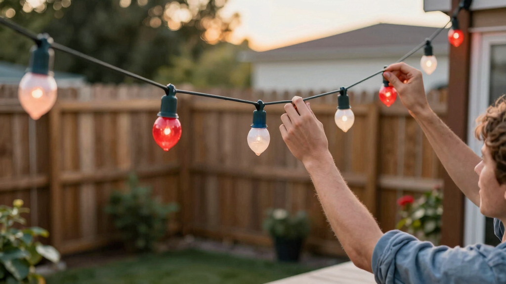 patriotic outdoor string lights