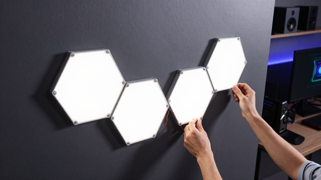 best hexagon wall lights for gaming backgrounds