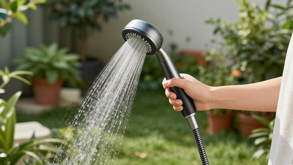 portable shower system with pump premium