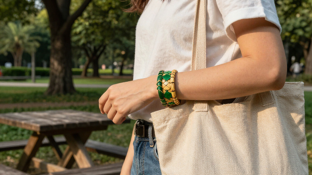 best green fashion accessories
