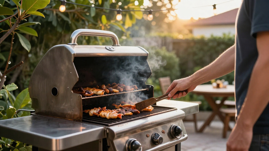 outdoor kitchen grill