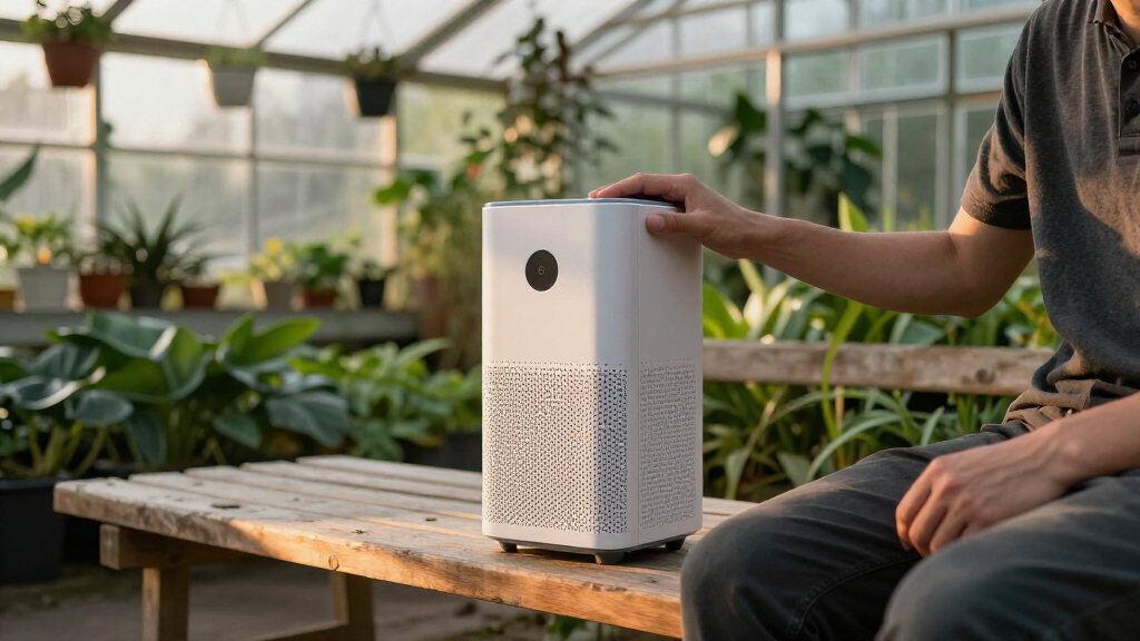 air purifier with pellet carbon filter