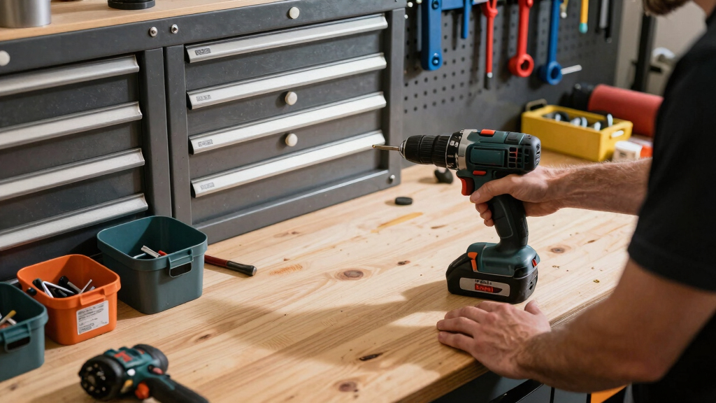 garage cabinet workbench combo