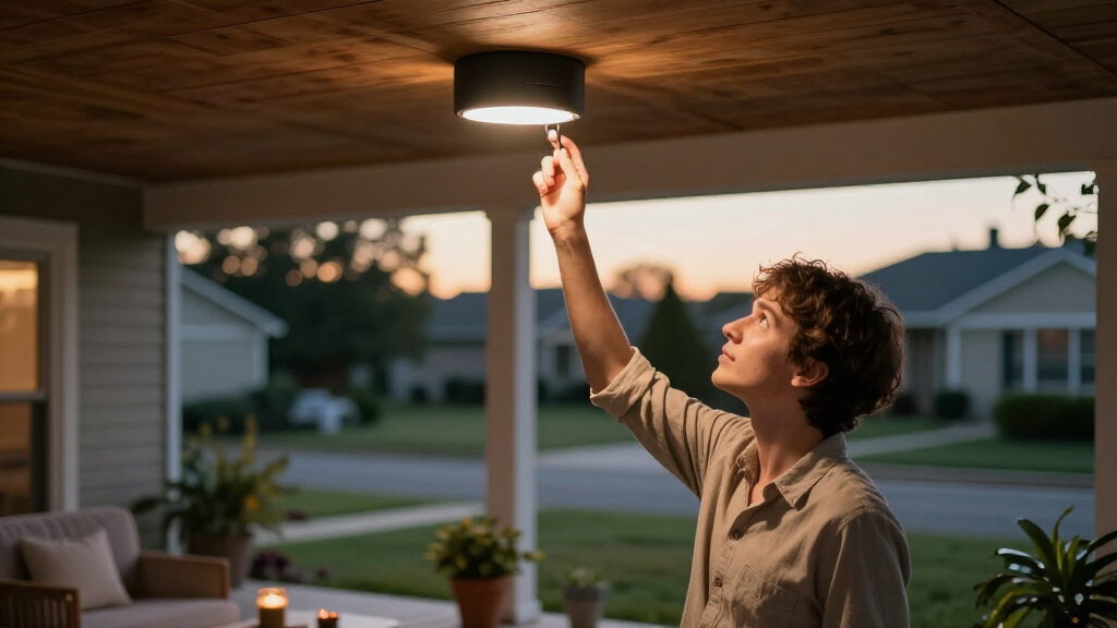 smart porch light fixture
