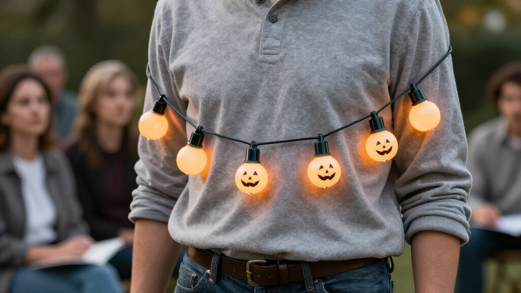 solar powered Halloween string lights