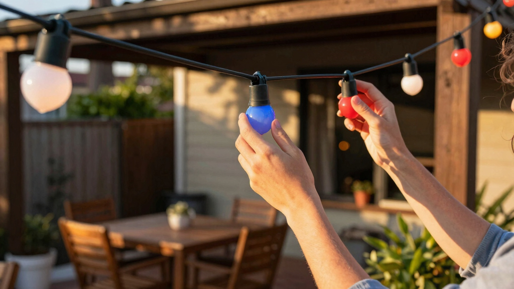 patriotic outdoor string lights