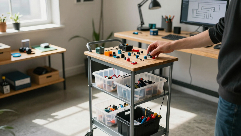 craft storage carts for makers