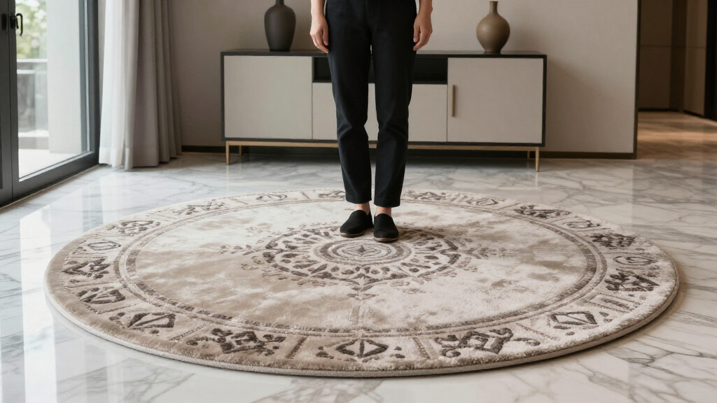 yilong luxury foyer round rug