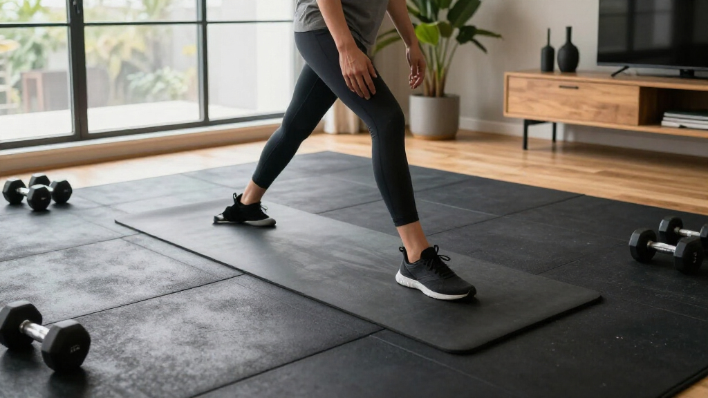 celebrity style home gym flooring