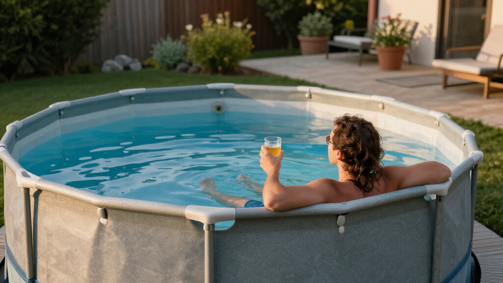 steel frame above ground pools