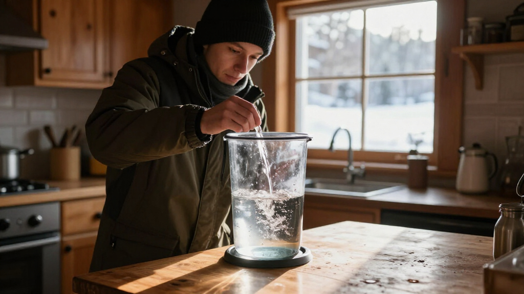 gravity water filter for winter storms