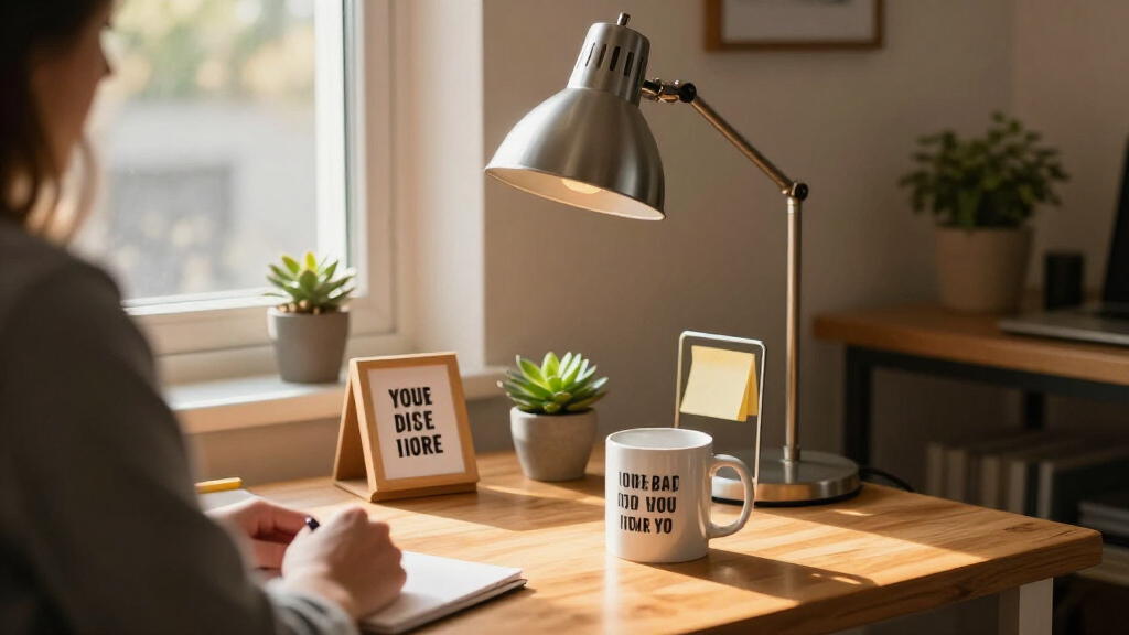 motivational quote desk accessories