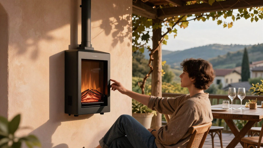 wall mounted electric fireplace with heater