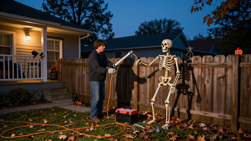 Halloween animatronics for yard displays
