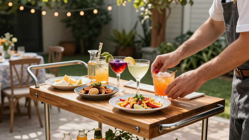 rolling kitchen carts for parties