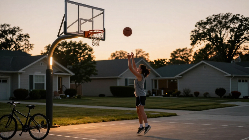 basketball hoop driveway lights