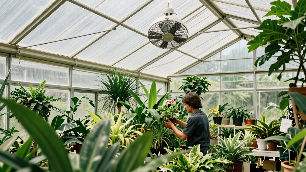best ceiling mounted circulation fan for plant rooms