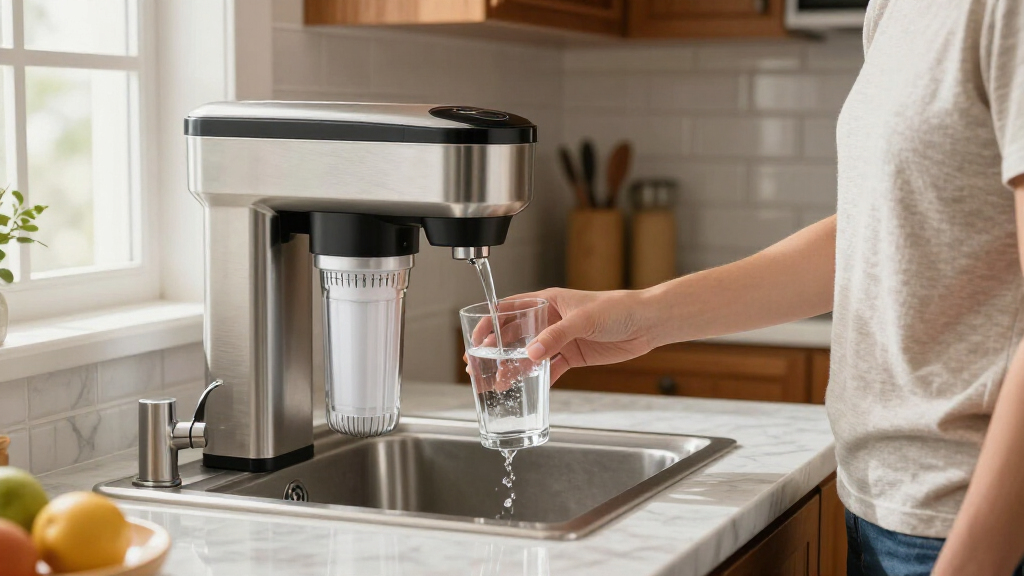 high end under sink water filter system for cooking