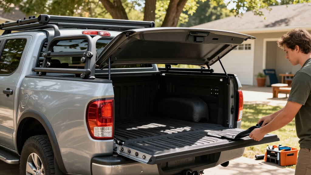 bed racks compatible with roll up tonneau covers