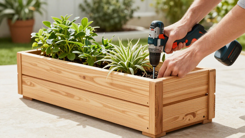 wooden planters
