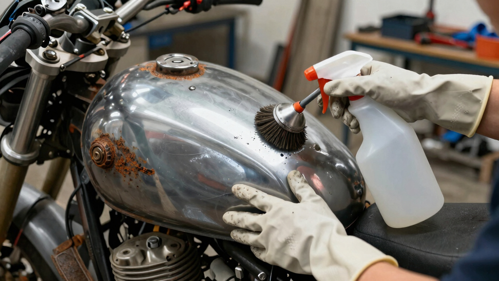 rust remover for motorcycle gas tanks