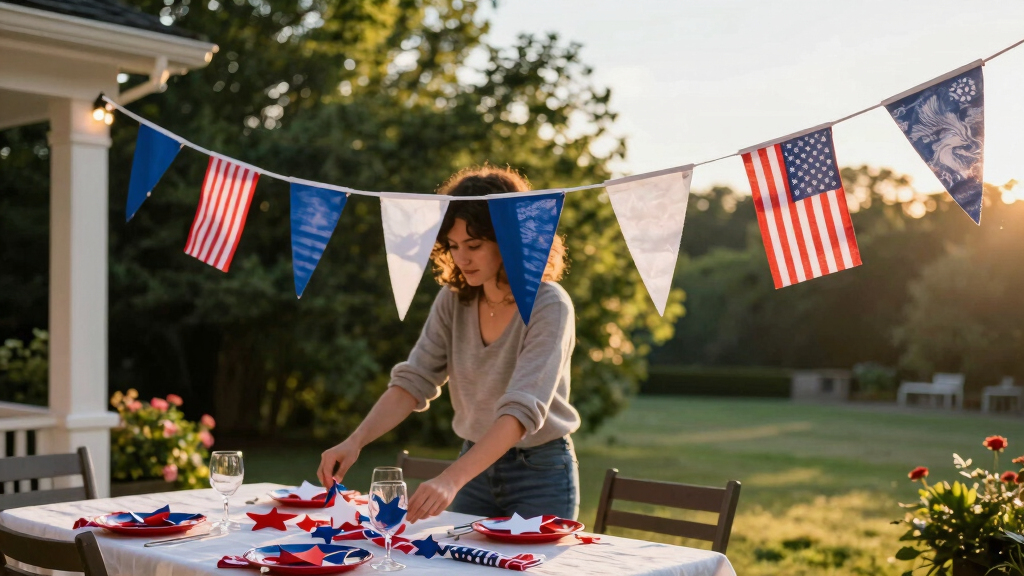 patriotic 4th of July outdoor decor