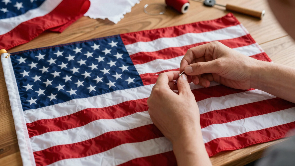 patriotic American flags