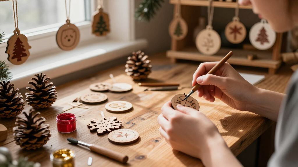wooden christmas ornaments