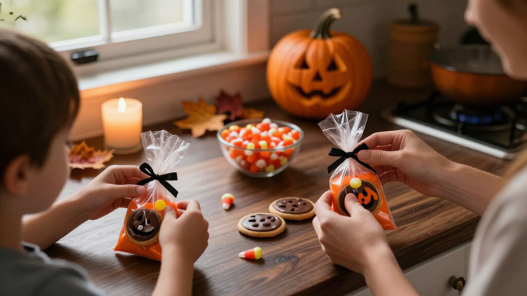 Halloween dessert treat bags