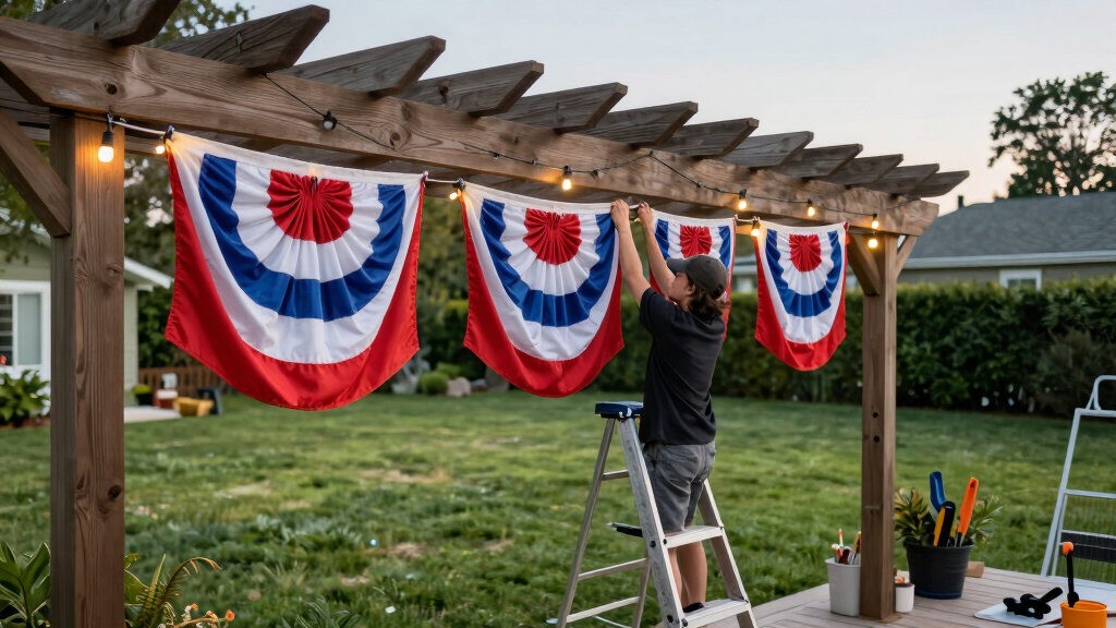 patriotic outdoor string lights