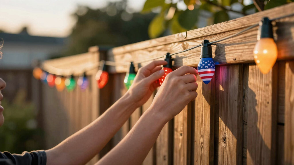 patriotic outdoor string lights