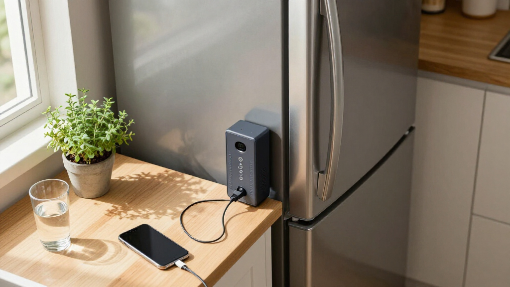 plug and play backup battery for refrigerator
