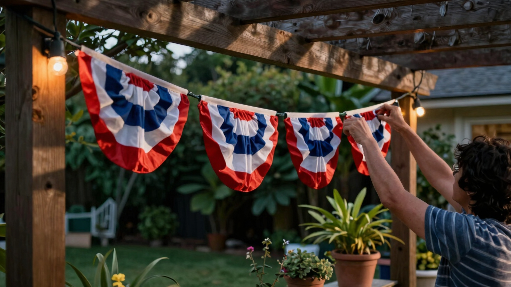 patriotic outdoor string lights