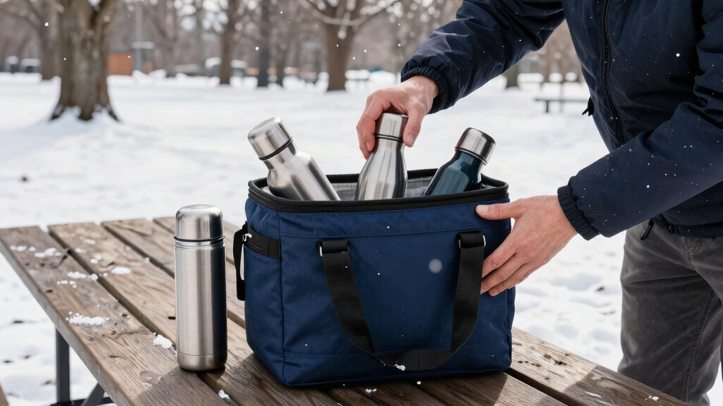 insulated cooler bag for winter trips