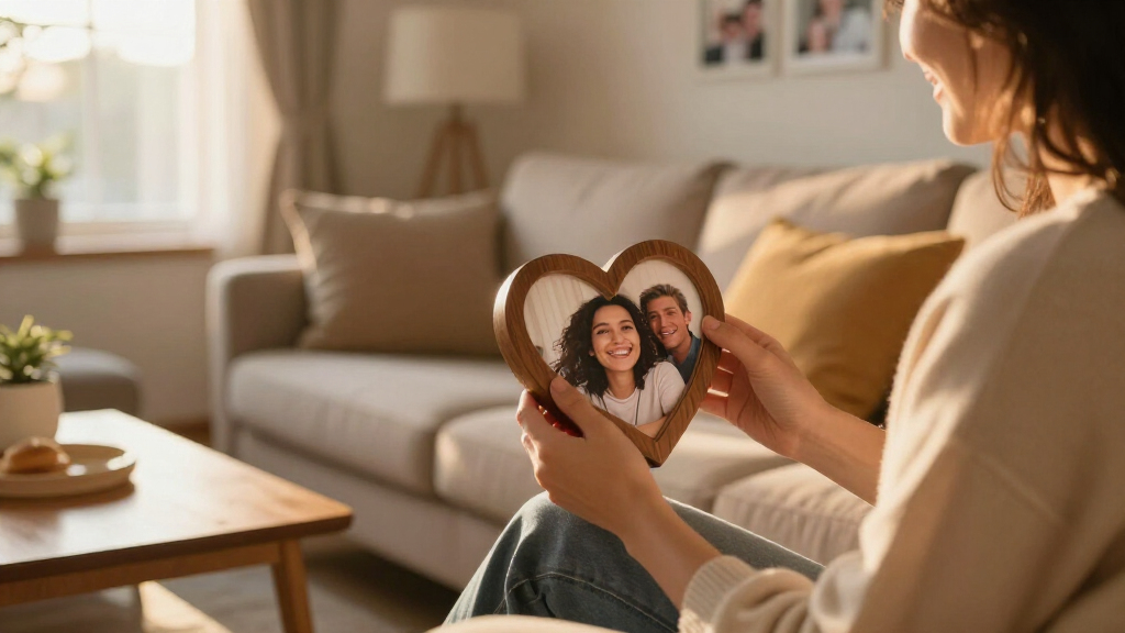 heart-shaped photo frames