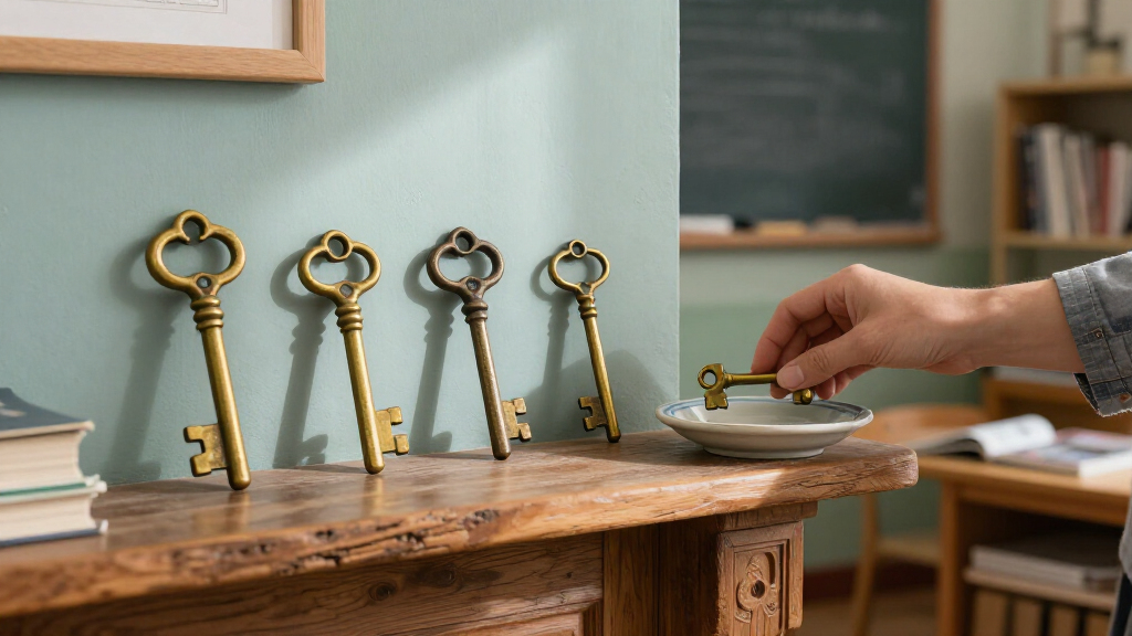 antique key d%c3%a9cor set