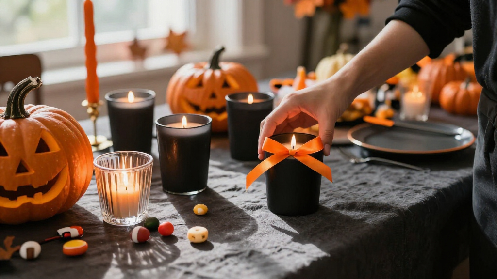 Halloween candle party favors