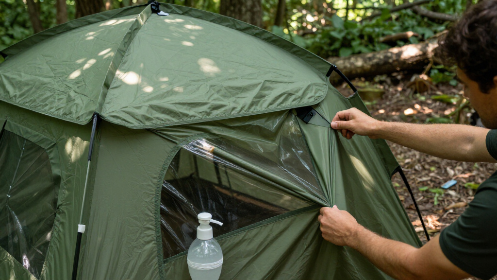 camp shower tent and system for privacy