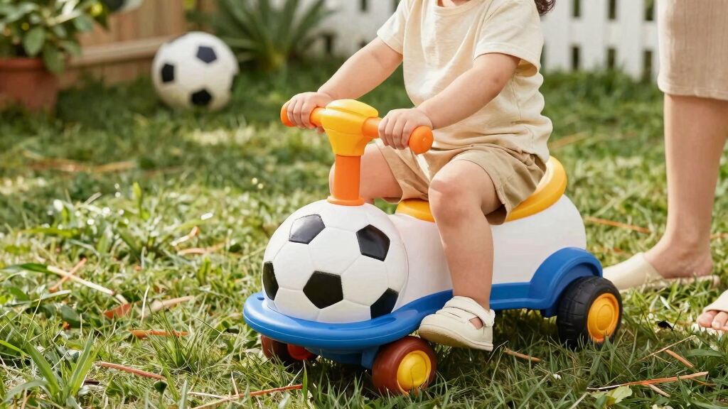 kids soccer themed ride-on toys